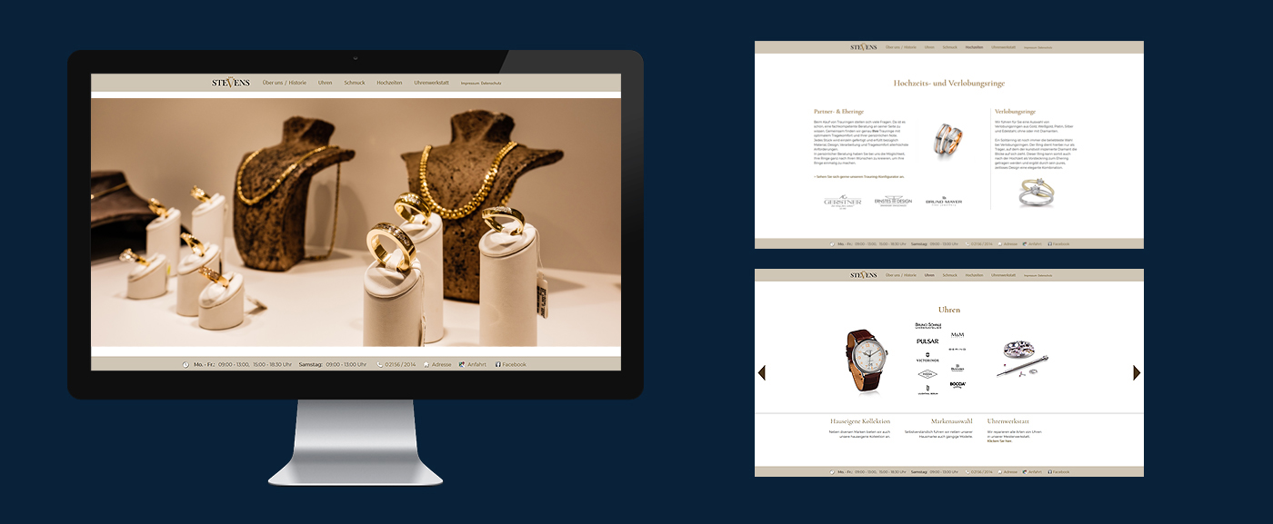 design-heinen Stevens, Webseite